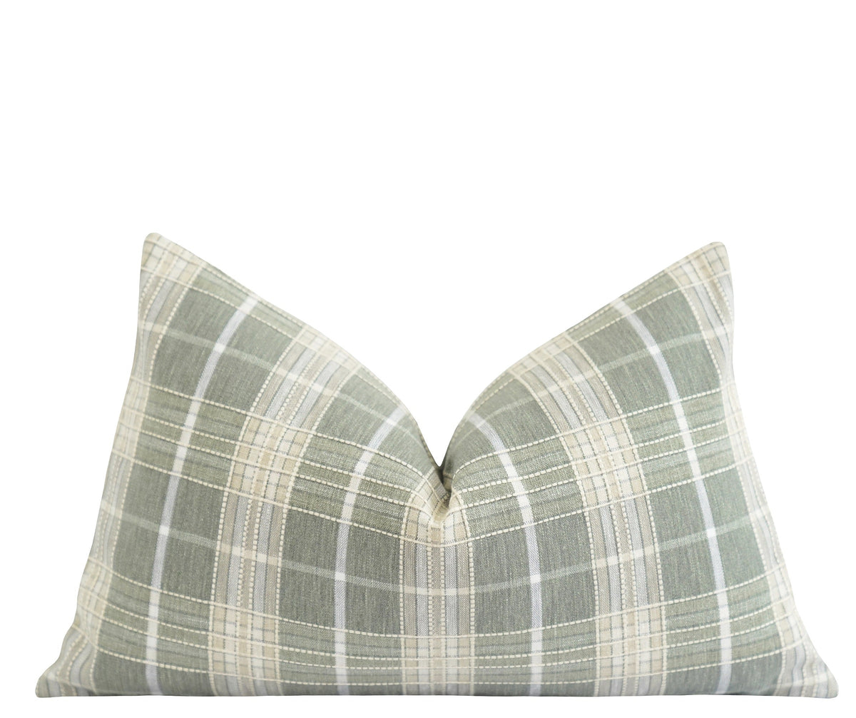 Sage Plaid Cushion Cover – All Things Milan