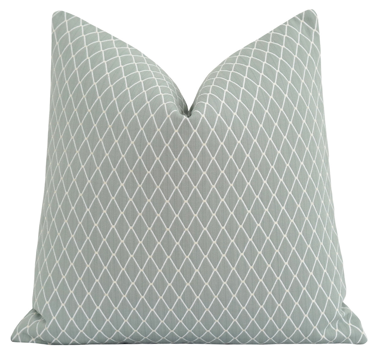 New Soft Normandie Diamond Chevron Green Pattern Fabric Handmade Cushion - 4 sizes Av/8dable outlet - Includes Filling Pad