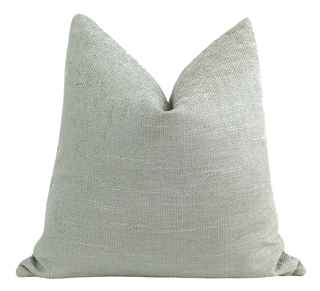 Mendon Abstract Sage Green Woven Pillow - Land of Pillows