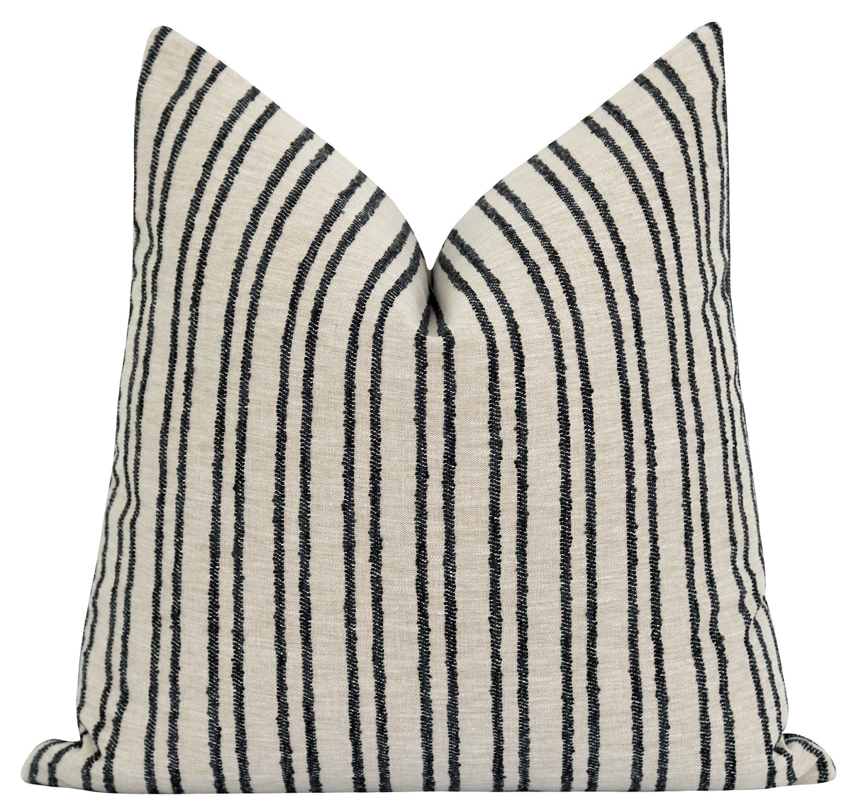 Mosley Newsprint Textured Stripe Pillow Land of Pillows
