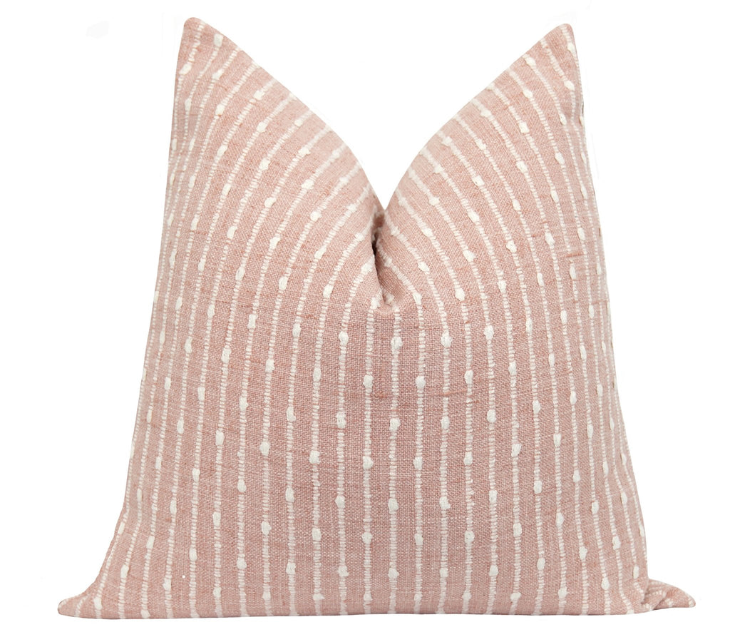 Aberdeen Blush Pink Stripe Pillow - Land of Pillows