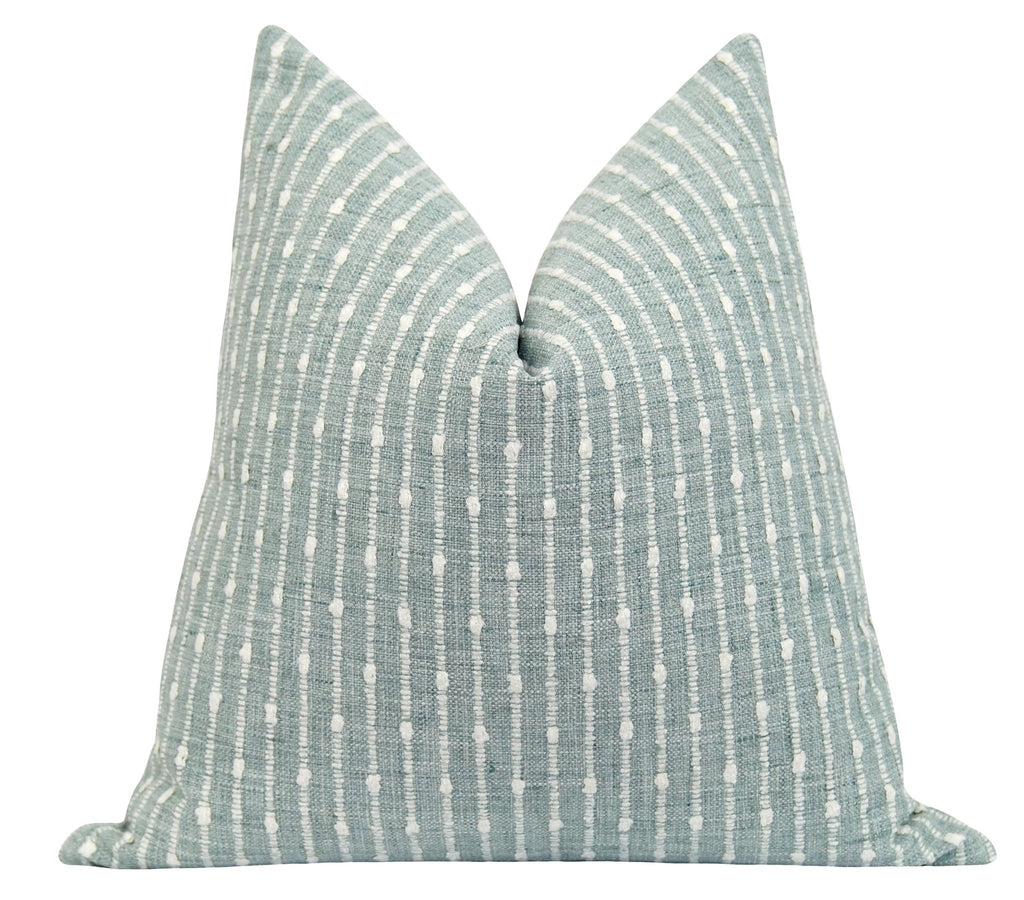 Aberdeen Seafoam Green Stripe Pillow - Land of Pillows