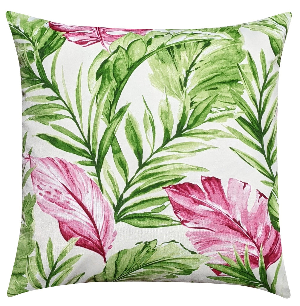 Asbury Island Tropical Leaf Outdoor Pillow - Land of Pillows