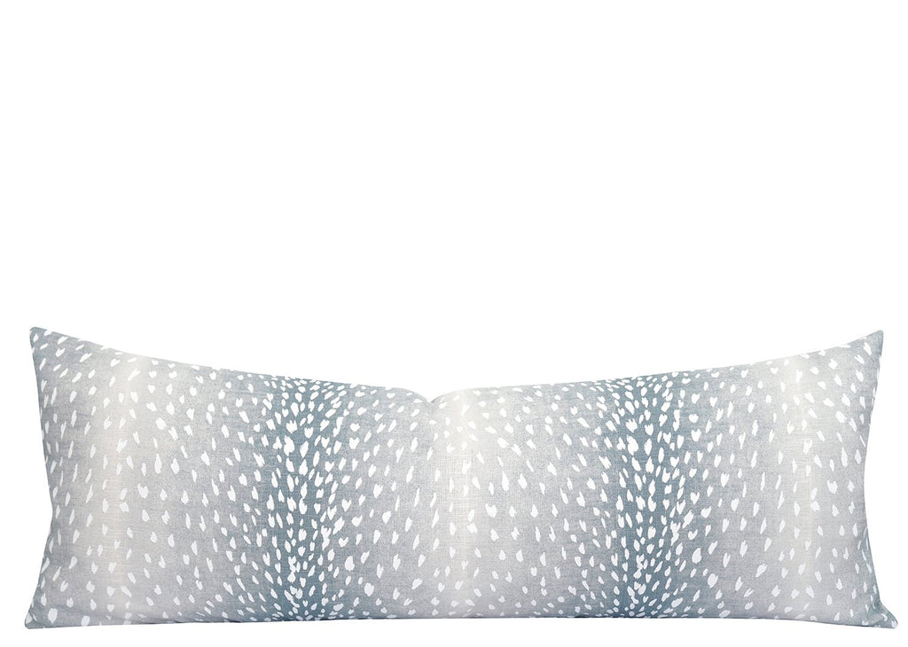 Extra Long Lumbar Aqua Antelope Pillow - Land of Pillows