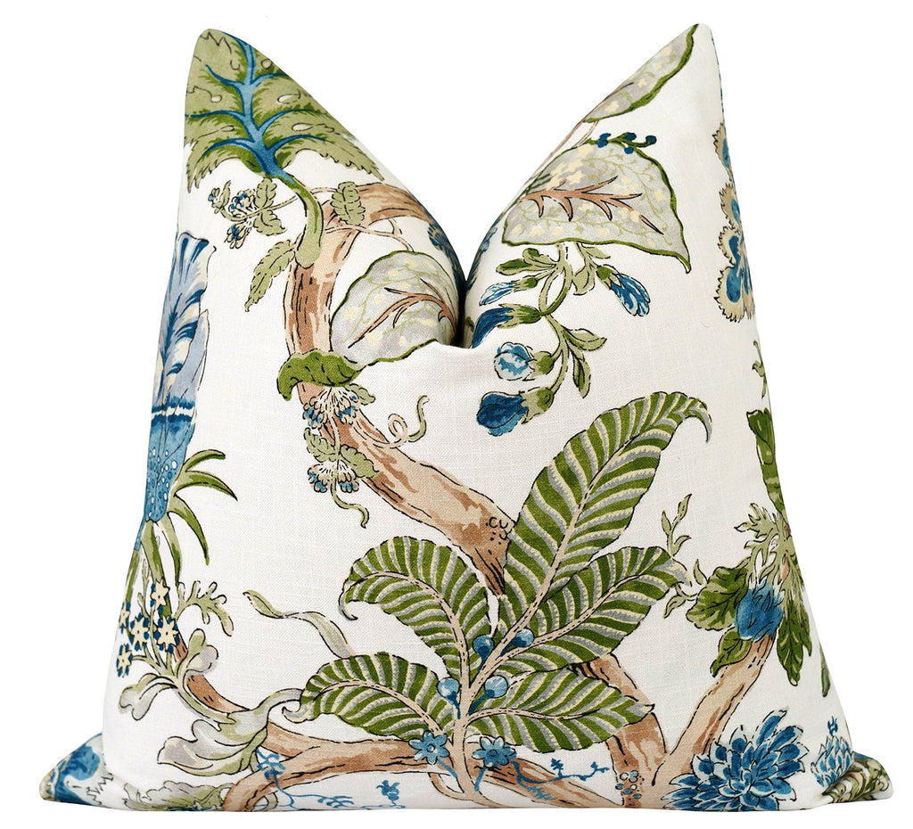 Summerville Capri Blue Floral Pillow - Land of Pillows