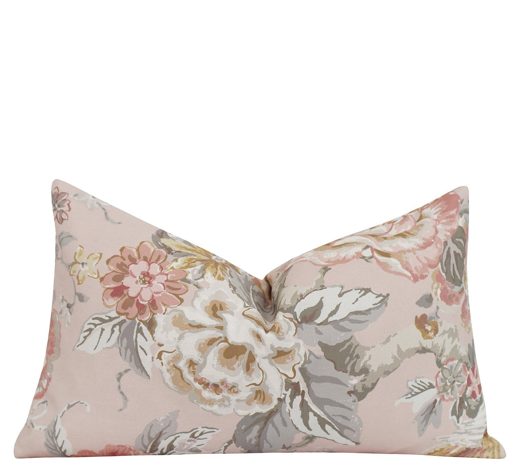 Conover Blush Pink Floral Pillow - Land of Pillows