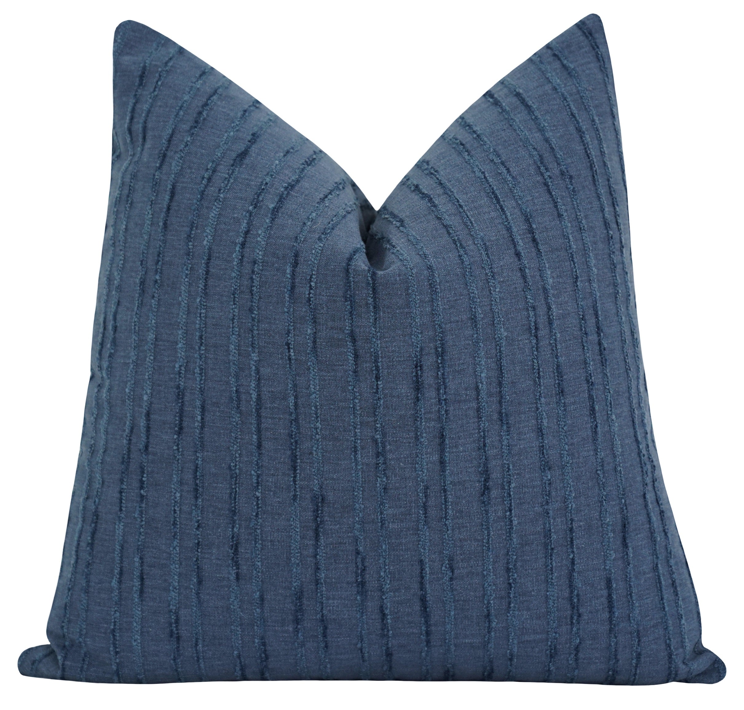 Mosley Admiral Blue Textured Stripe Pillow Land of Pillows