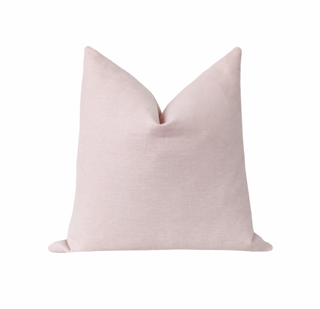 100% Linen Blush Pink Pillow - Land of Pillows