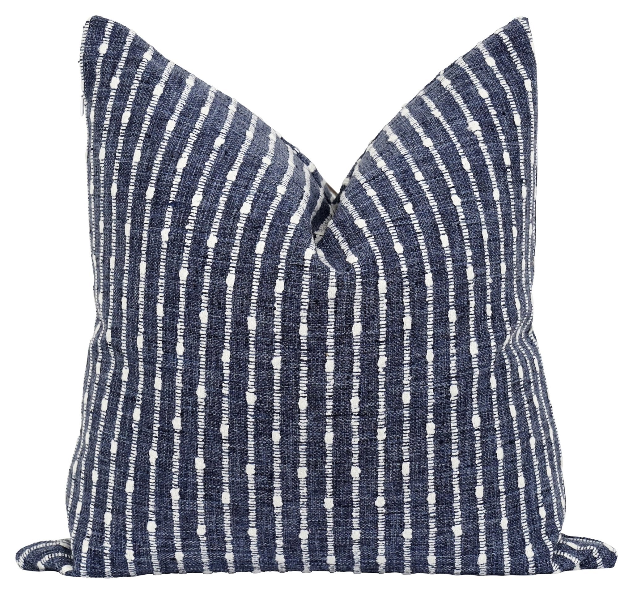 Aberdeen Marina Blue Woven Stripe Pillow – Land of Pillows