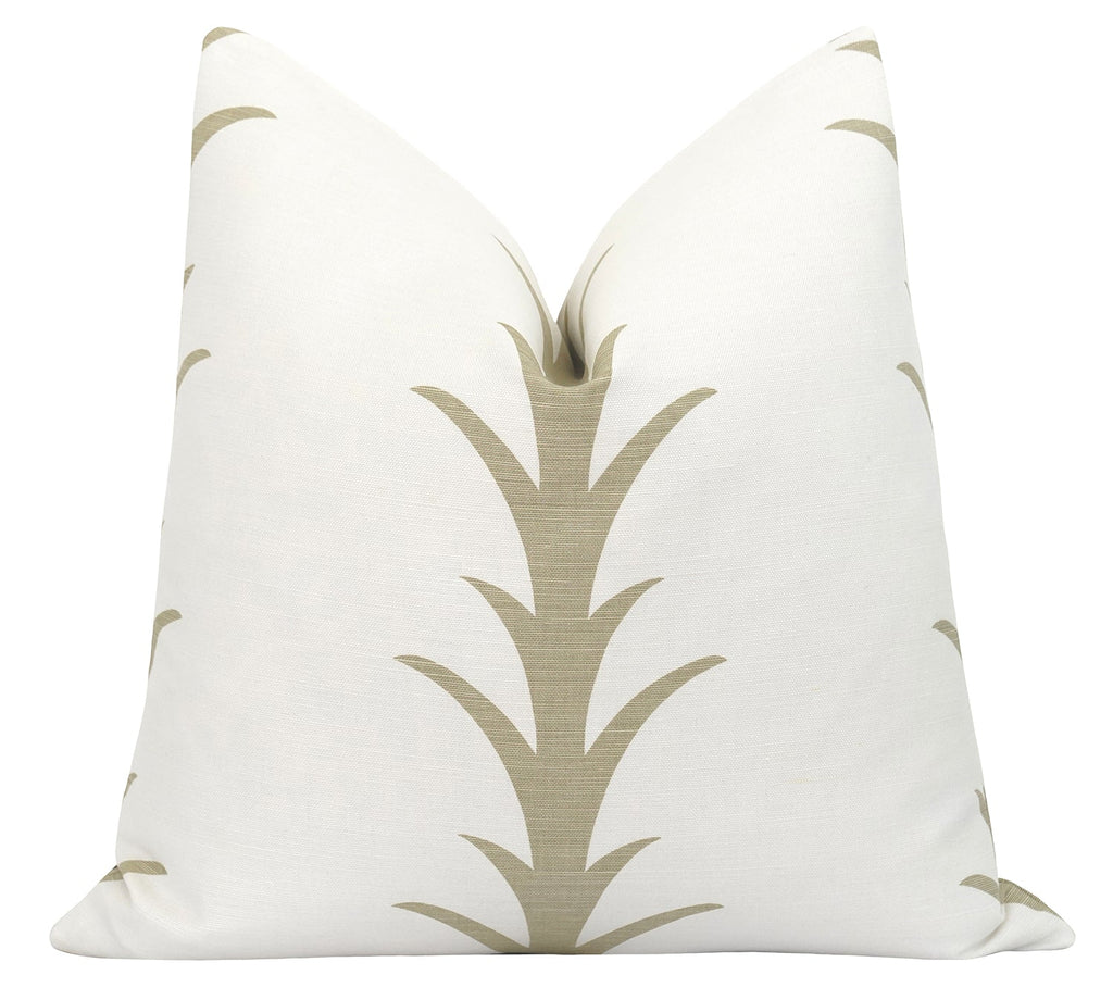 Acanthus Sand Linen Pillow - Land of Pillows