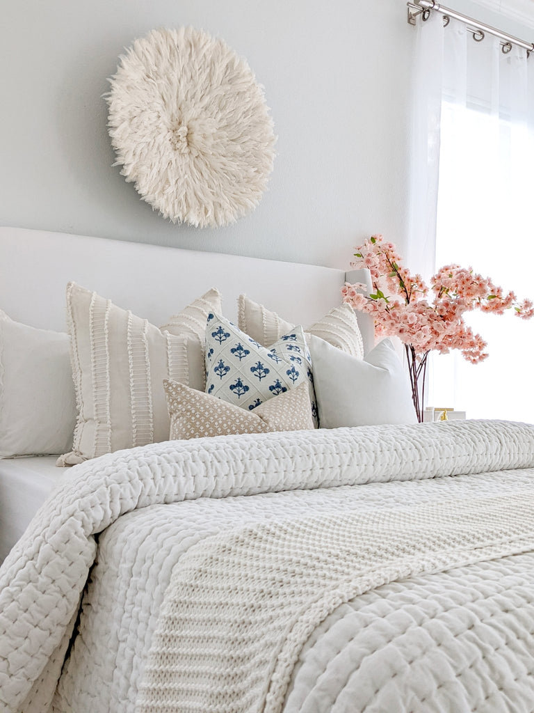 Amanda Solid White Linen Pillow - Land of Pillows