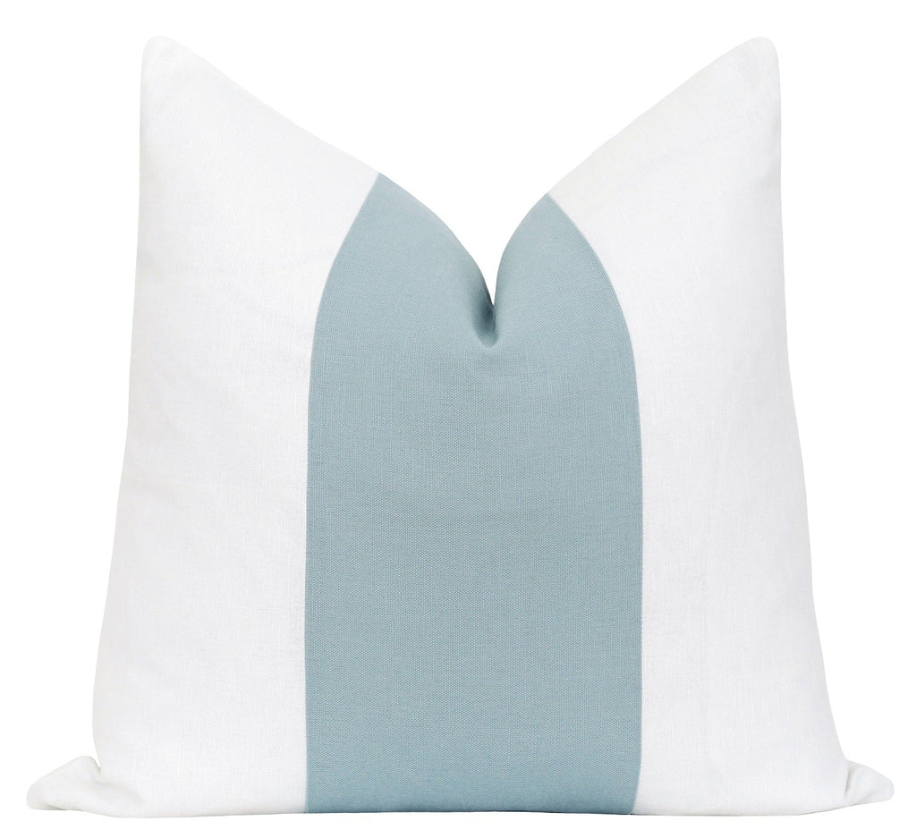 Bi Color Linen Glacier Blue Pillow - Land of Pillows