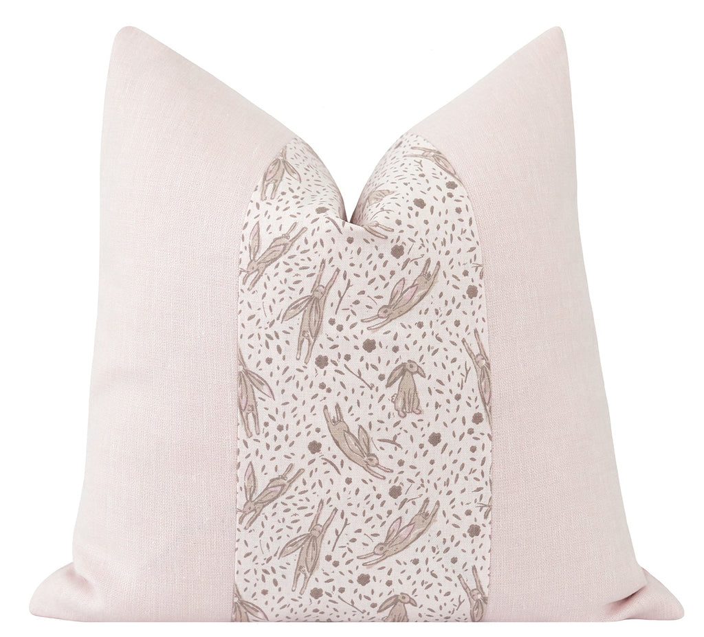 Blush Bunny Panel Pillow - Land of Pillows