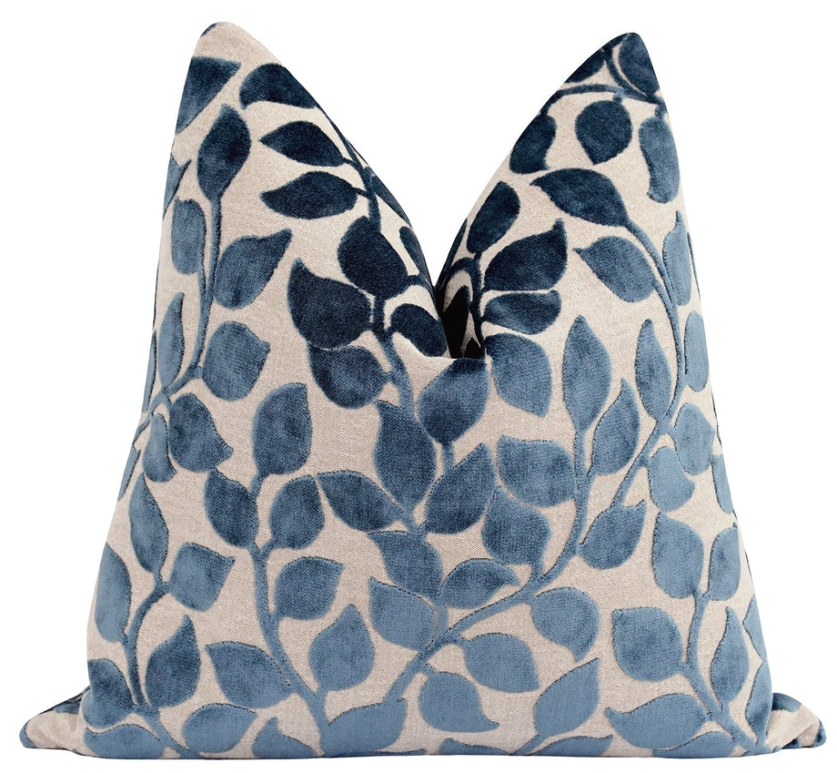 Indigo velvet clearance pillow