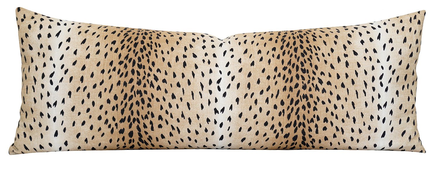 Extra Long Lumbar Black Antelope Pillow Cover