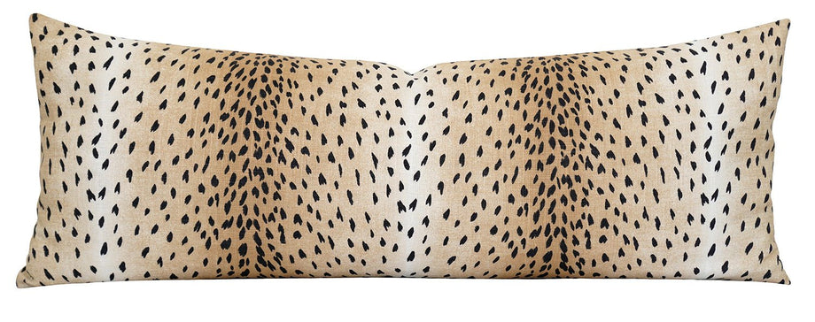 Extra Long Lumbar Black Antelope Pillow Cover