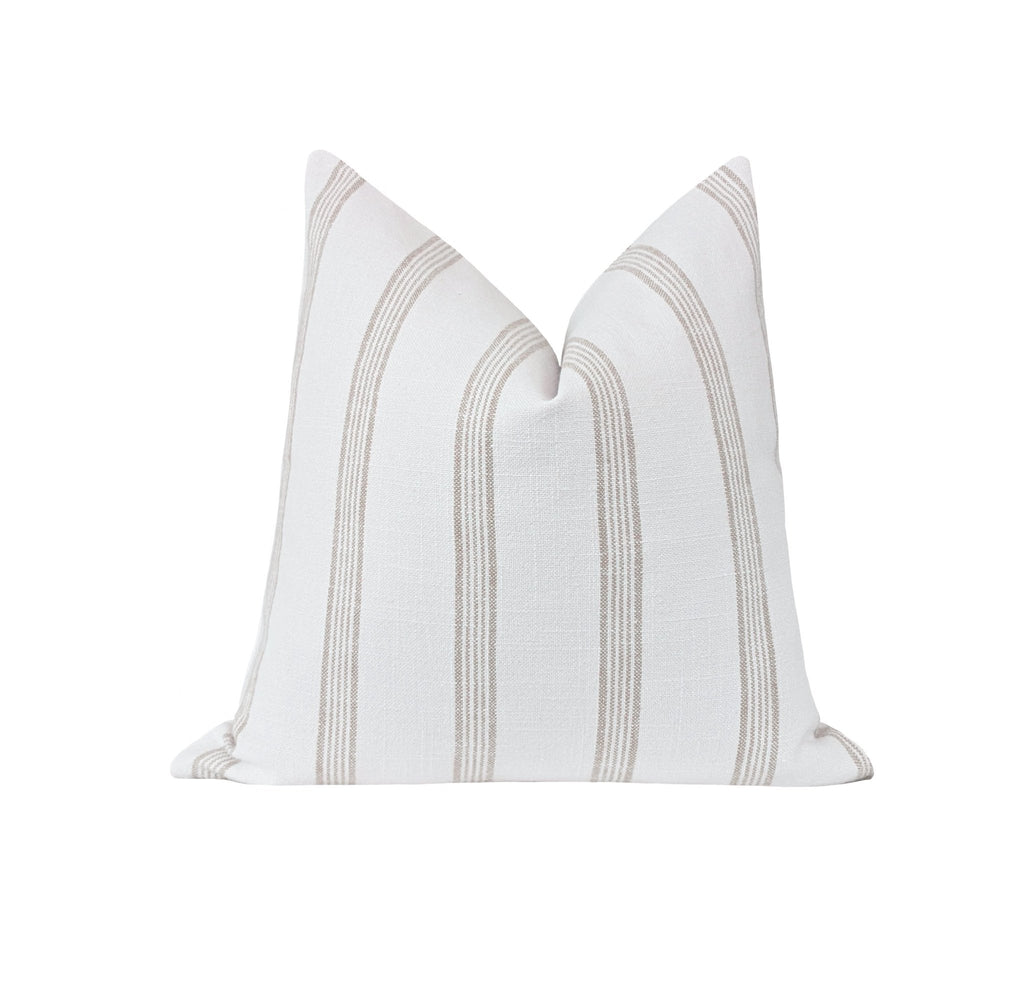 Dune French Country Stripe Linen Pillow - Land of Pillows