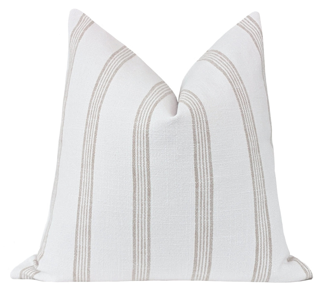 Dune French Country Stripe Linen Pillow - Land of Pillows