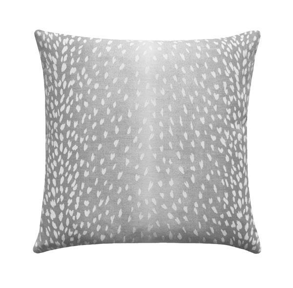 Grey Antelope Linen Fawn Deer Print Pillow - Land of Pillows