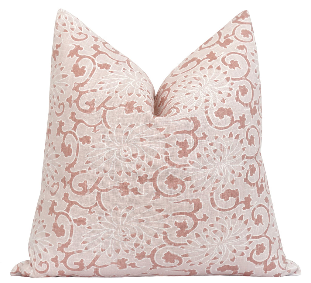 Kiowa Blush Floral Pillow - Land of Pillows