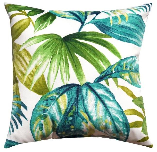 Seneca Caribe Outdoor Tropical Leaf Pillow - Land of Pillows