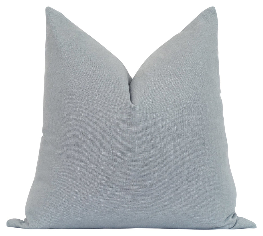 Blue linen clearance pillows