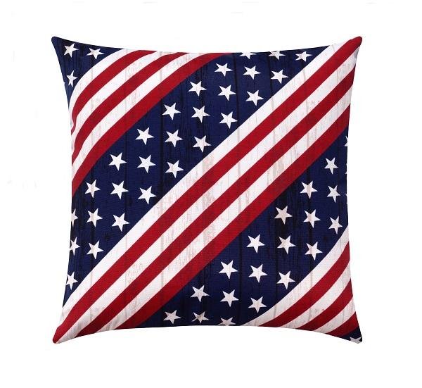 Stars and Stripes Patriotic Outdoor Pillow - Land of Pillows