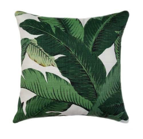 Swaying Palm Aloe Green Outdoor Green Leaf Pillow - Land of Pillows
