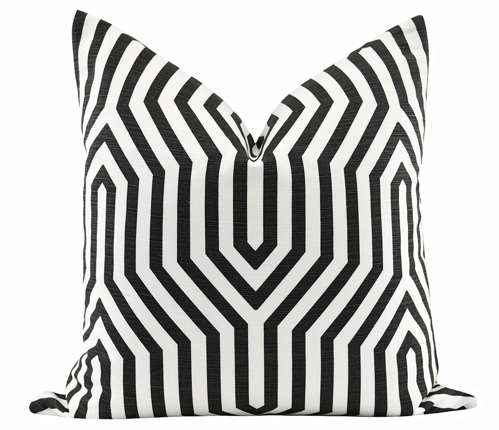 Vanderbilt Noir Black Print Pillow - Land of Pillows