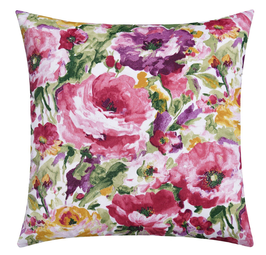 Wilmington Rose Outdoor Floral Pillow - Land of Pillows